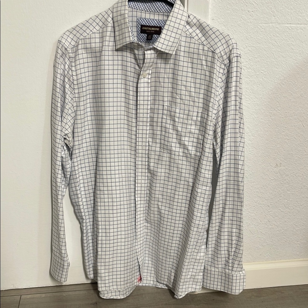 Johnston & Murphy Casual Button Down Shirt in Blue